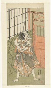 Schauspieler Matsumoto Koshiro III in der Rolle von Soga no Goro