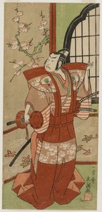 Onoe Kikugogo I als Izumi no Saburo im Ichimura Theater, 1769 von Ippitsusai Bunchō