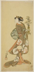 Der Schauspieler Yamashita Kyonosuke I in einer Frauenrolle