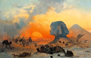 Der Simoun-Wind in der Wüste