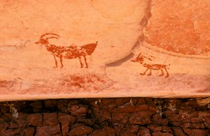 Felskunst der Anasazi und anderer pueblo-bewohnender früher Bewohner der Four Co...