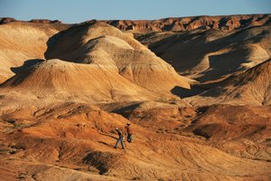 Szenen um Wu Cai Wan in der Wüste Gobi, Xinjiang, Westchina, 2007