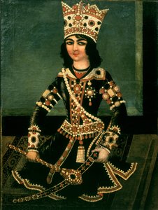 Porträt von Abbas-Minza (ca. 1783-1833), Prinz von Persien, Sohn von Schah Fath Ali (regierte 1797-1834) von Iranian School