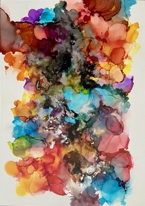 Lebhafter Flüssiger Tintenfluss