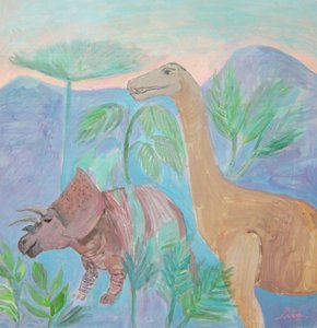 Sanfte Dinosaurier-Landschaft