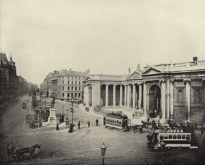 Bank of Ireland, ehemals Parlamentsgebäude, Dublin (s/w Foto) von Irish Photographer