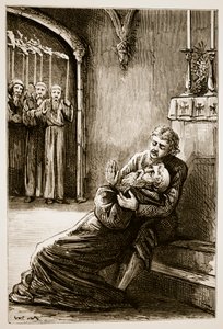 Tod von St. Columba, aus The Trias Thaumaturga, oder Drei Wunder wirkende Heilige von Irland, von Mary Cusack (1829-99) veröffentlicht ca. 1890er Jahre von Irish School