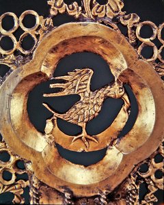 Adler, Symbol des Heiligen Johannes des Evangelisten, von einem Prozessionskreuz, Ballymacasey, County Kerry