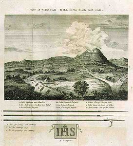 Ansicht von Vinegar Hill auf der Nordostseite, Platte aus 
