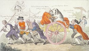 Die Reise des Corporation-Schweins nach Smithfield im Stil oder Aldermänner als Schweineaussteller (1790)