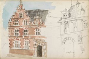 Rathaus und die Waage in Hoorn von Isaac Gosschalk