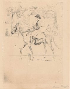 Frau zu Pferd von Isaac Israels (signed by artist)