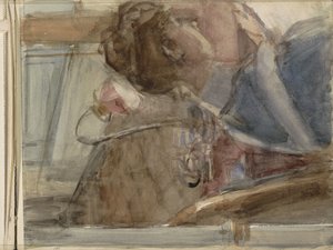 Frau an einem Tisch von Isaac Israels