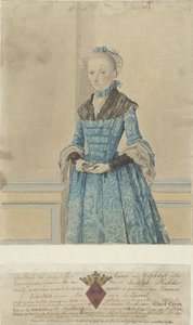 Porträt von Maria van IJsseldijk, stehendes Kniestück