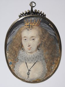 Porträt von Lucy Russell, Gräfin von Bedford, geb. Harrington, ca. 1608-1616 von Isaac Oliver