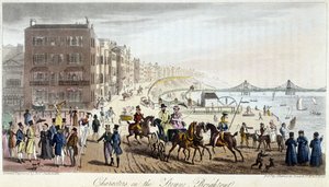 Charaktere in Brighton - in „The English Spy“ von Charles Molloy Westmacott, Zeichnung von Robert Cruikshank, London Edition