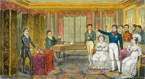 König Georg IV. im Carlton House, veröffentlicht 1825 von Isaac Robert Cruikshank