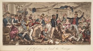 Die Rückkehr zum Hafen, aus The English Spy, veröffentlicht 1824