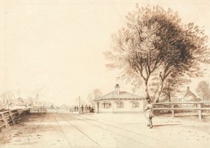 Ansicht auf der Linie der Liverpool und Manchester Eisenbahn