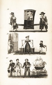 Die Sänfte, die Milchmagd und die Matrosen und das Schiff von Isaac Taylor