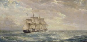Britisches Schiff auf hoher See, 1876