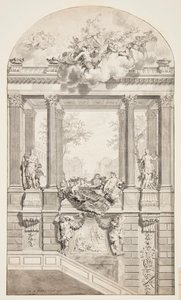 Entwurf für Treppe, Schloss Voorst, Den Haag, Niederlande