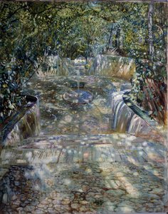 Der Brunnen. Gemälde von Isaak Izrailevich Brodsky (1884-1939) 1909. Regionales Kunstmuseum, Rostow am Don von Isaak Israilevich Brodsky
