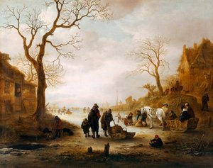 Ein Kanal im Winter