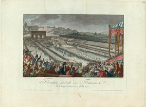 Das Fest der Föderation auf dem Marsfeld am 14. Juli 1790 von Isidore Stanislas Helman