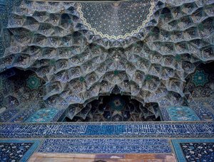 Detail des Gewölbes der Shah-Moschee (auch bekannt als Imam-Moschee) Isfahan