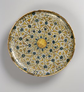 Maurischer Lüster-Teller (Irdenware)