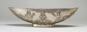 Ovalschale mit Thronbesteigungsszene (Silber) von Islamic School