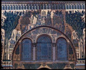 Die Umayyaden-Moschee, auch bekannt als die Große Moschee von Damaskus