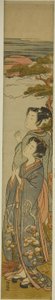 Begrüßung der aufgehenden Sonne am Neujahrstag von Isoda Koryusai