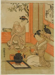 Kakkyo (Chinesisch: Guo Ju), aus der Serie "Modische japanische Versionen der Vierundzwanzig Vorbilder der kindlichen Pietät (Furyu Yamato nijushiko)" von Isoda Koryusai