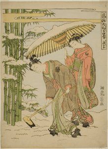 Moso, aus der Serie "Modische japanische Versionen der vierundzwanzig Beispiele kindlicher Pietät" von Isoda Koryusai