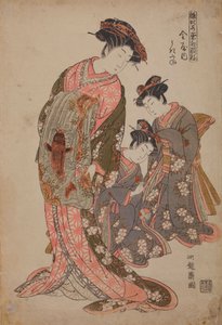 Oiran Ukita aus dem Haus Kanaya, aus der Serie: Neue Modelle junger Triebe (Mädchen) / Hinagata Wakana no Hatsumoyo