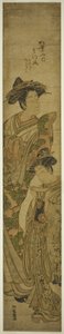 Die Kurtisane Matsukaze von der Matsubaya und ihr Begleiter von Isoda Koryusai