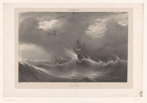 Schiffe auf stürmischer See (Schilderijen uit de collectie van het Palais Royal) von Isodore Laurent Deroy