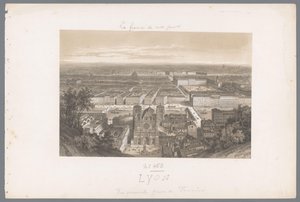 Blick auf Lyon und die Kathedrale von Fourvière von Isodore Laurent Deroy
