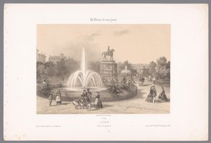 Ansicht des Place Napoléon in Lyon von Isodore Laurent Deroy