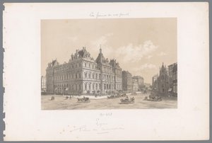 Ansicht des Palais de la Bourse in Lyon