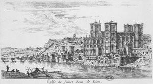 Ansicht der Kathedrale Saint-Jean, Lyon von Israël Silvestre the Younger