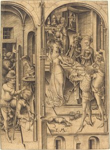 Enthauptung von Johannes dem Täufer, ca. 1480 von Israhel van Meckenem