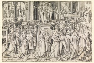 Tanz der Töchter von Herodias von Israhel van Meckenem
