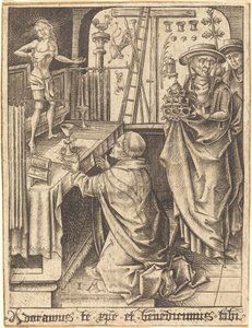 Die Messe des Heiligen Gregor von Israhel van Meckenem