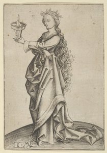 Die dritte kluge Jungfrau, ca. 1450-1503 von Israhel van Meckenem
