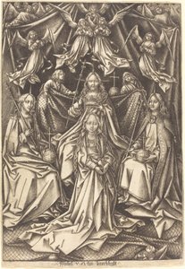 Die Krönung der Jungfrau von Israhel van Meckenem after Hans Holbein the Elder