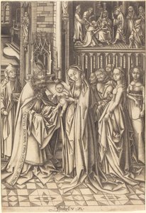 Die Darstellung im Tempel von Israhel van Meckenem after Hans Holbein the Elder