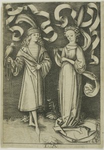 Der Falkner und die Dame von Israhel van Meckenem the younger